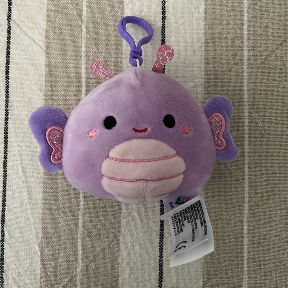 Squishmallow Brenda the Butterfly Clip-On 3.5”